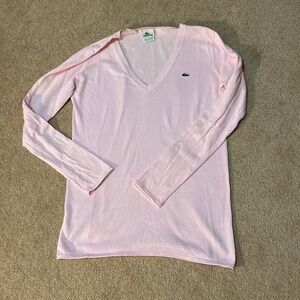 Lacoste pink v neck